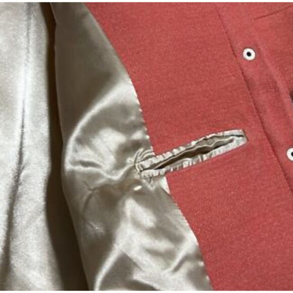 ~Anthropologie Med Wool Coat Lauren Moffatt "Eastward" Coral Peach Women's M - Picture 8 of 15